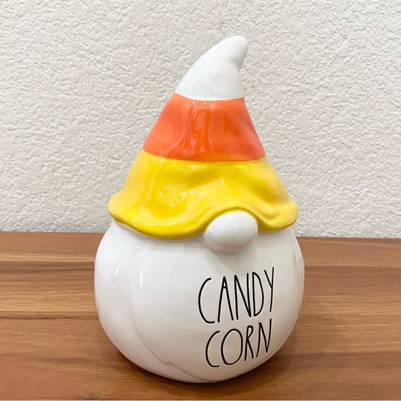 RAE DUNN Candy Corn Gnome Ceramic Halloween Figurine Thanksgiving Fall Decor - Picture 8 of 13